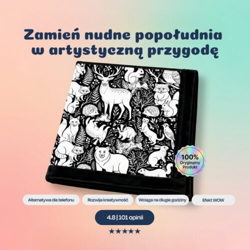 Koc do kolorowania - KOCOROWANKA dla dzieci